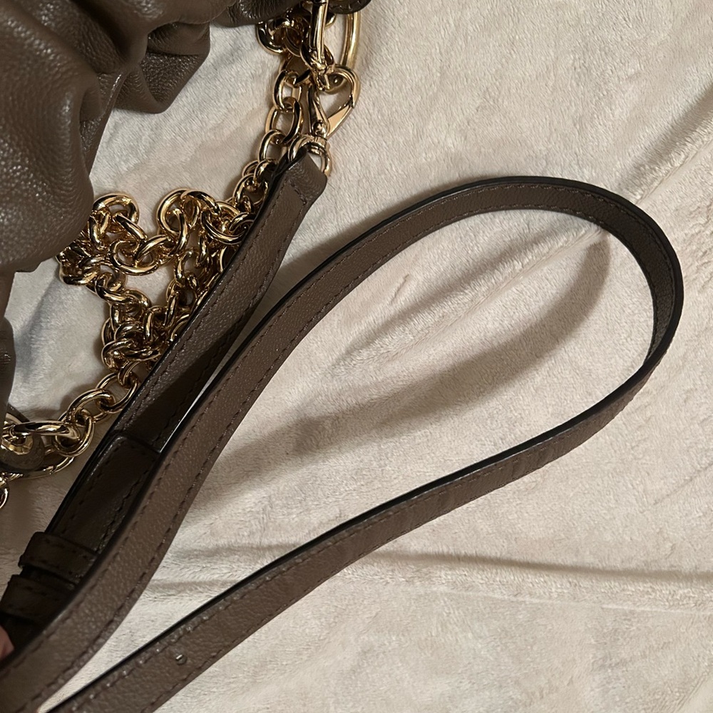 henri bendel Brown Pebbled Leather Chain-Handle Shoulder Bag - Picture 9 of 14